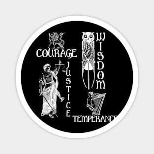 Stoics, Four Cardinal Virtues Magnet